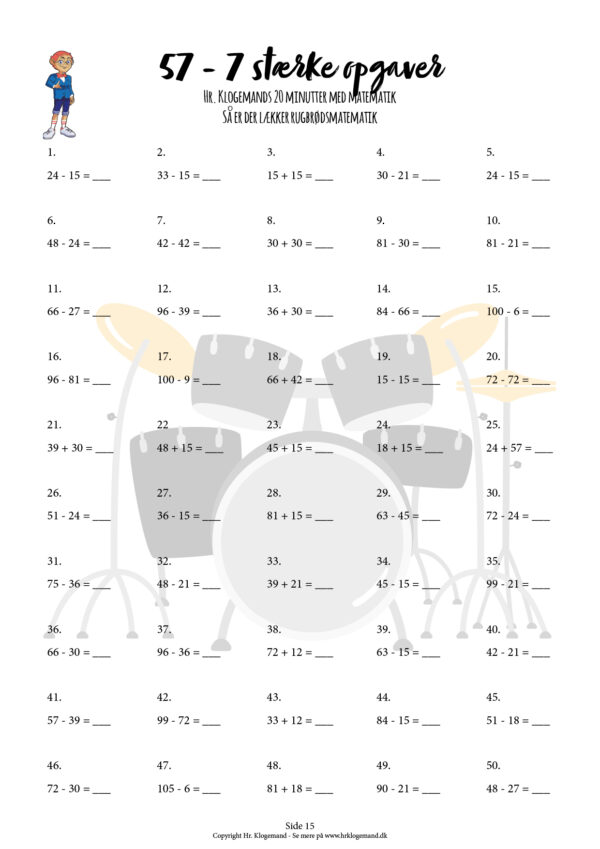 Hr. Klogemands 20 minutter med matematik - Musik Matematik - LIGHT UDGAVE - Image 6