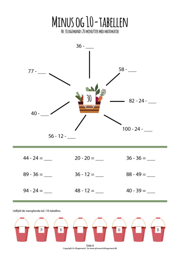 Hr. Klogemands 20 minutter med matematik - Forårsmatematik og minus - Image 3