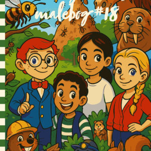 Hr. Klogemands malebog #18 - den attende med flittige dyr - LIGHT UDGAVE