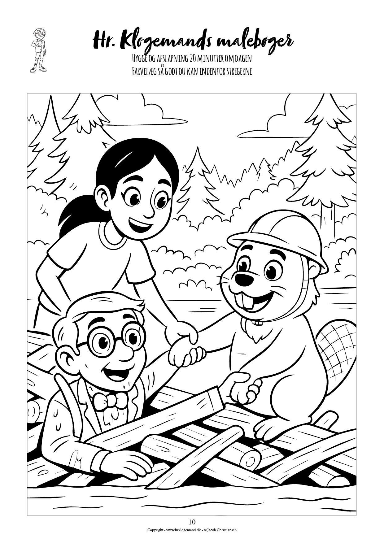 Hr. Klogemands malebog #18 - den attende med flittige dyr - LIGHT UDGAVE - Billede 5