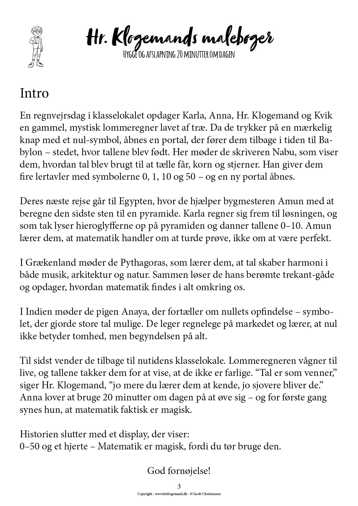 Hr. Klogemands malebog #23 - den treogtyvende med rejsen til tallets fødsel (LIGHT UDGAVE) - Billede 2