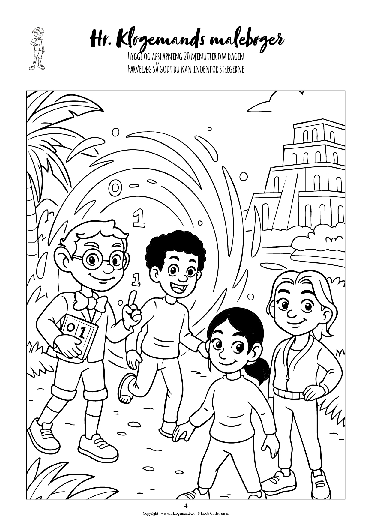 Hr. Klogemands malebog #23 - den treogtyvende med rejsen til tallets fødsel (LIGHT UDGAVE) - Billede 3