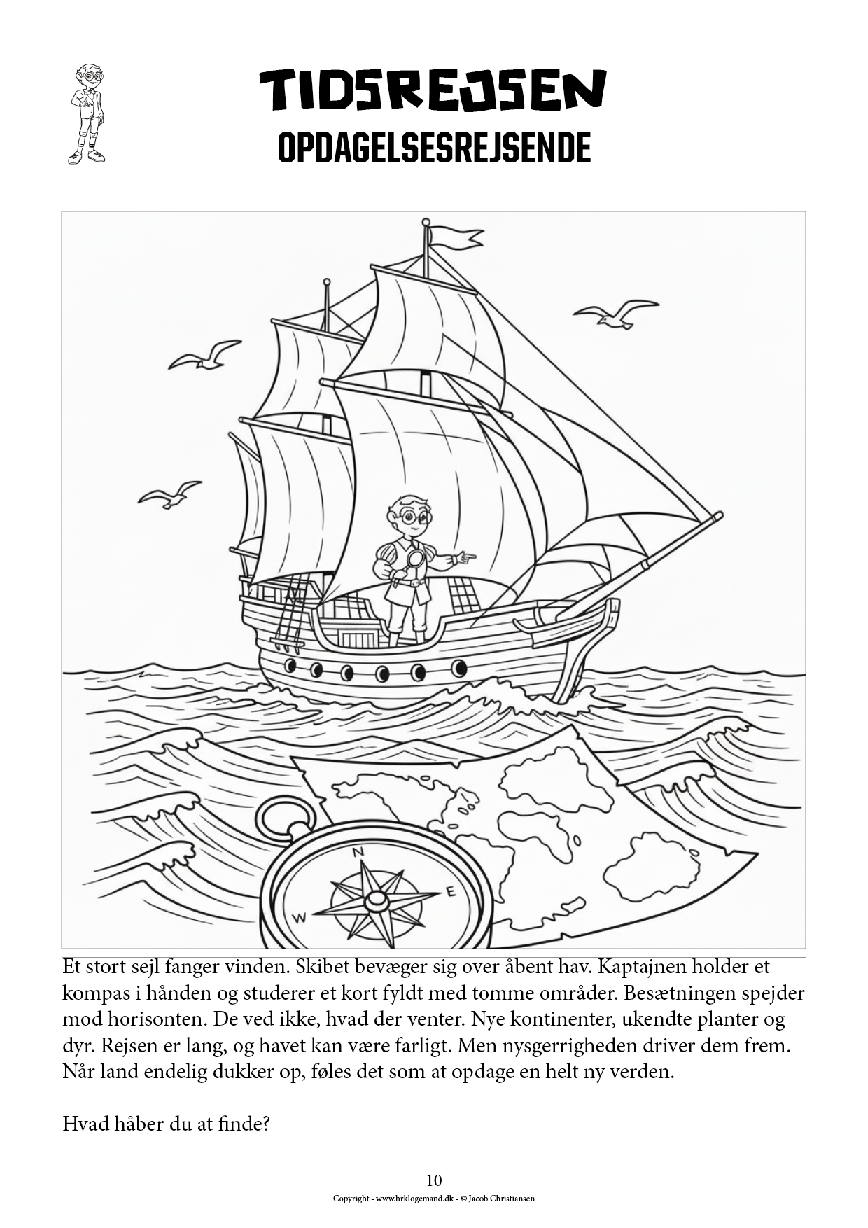 Hr. Klogemands Tidsrejsen - Farv historien #1 - fra ild til måne - LIGHT UDGAVE - Billede 7