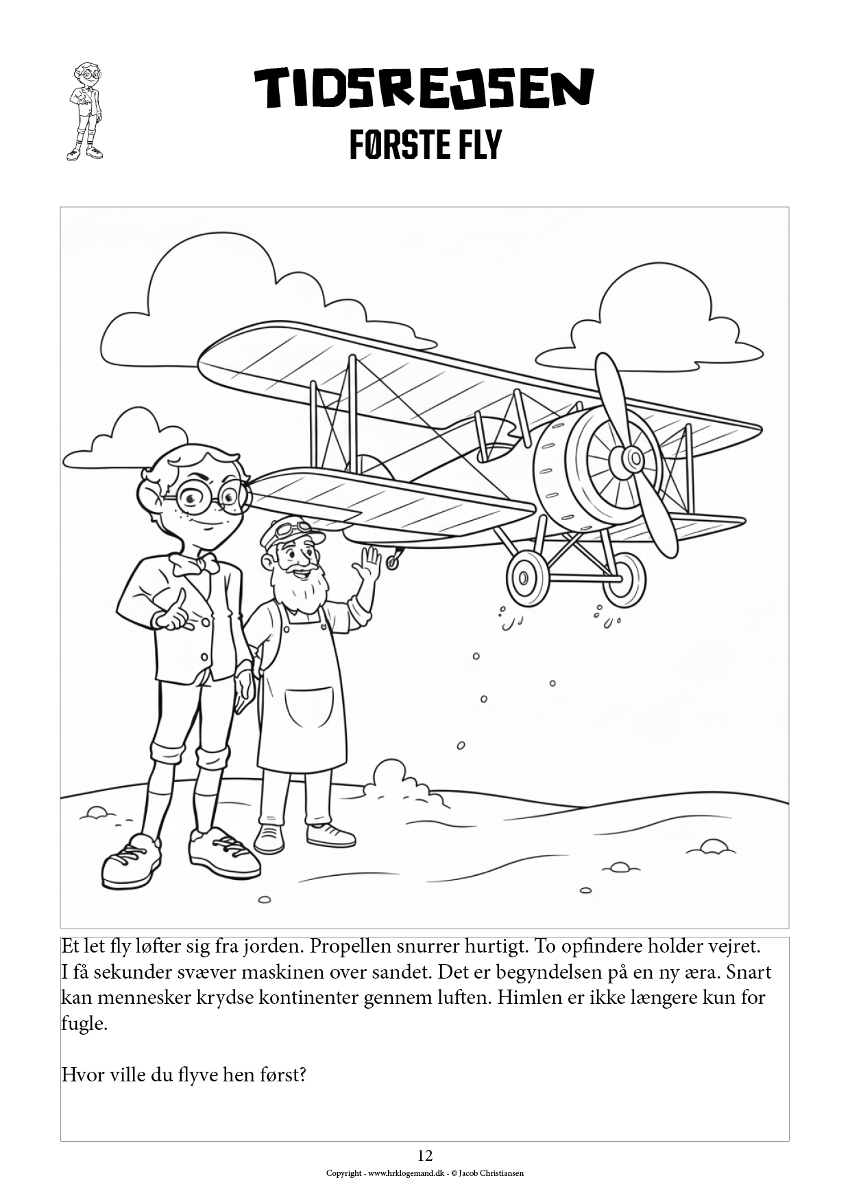 Hr. Klogemands Tidsrejsen - Farv historien #1 - fra ild til måne - LIGHT UDGAVE - Billede 9