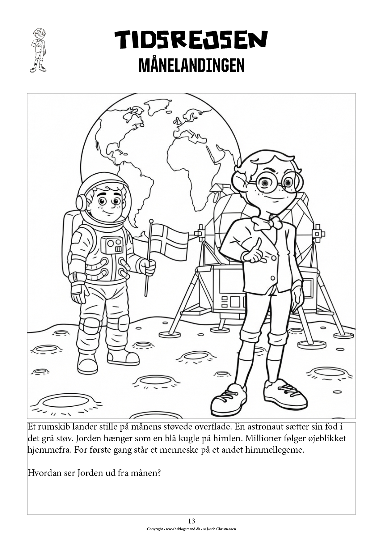 Hr. Klogemands Tidsrejsen - Farv historien #1 - fra ild til måne - LIGHT UDGAVE - Billede 10