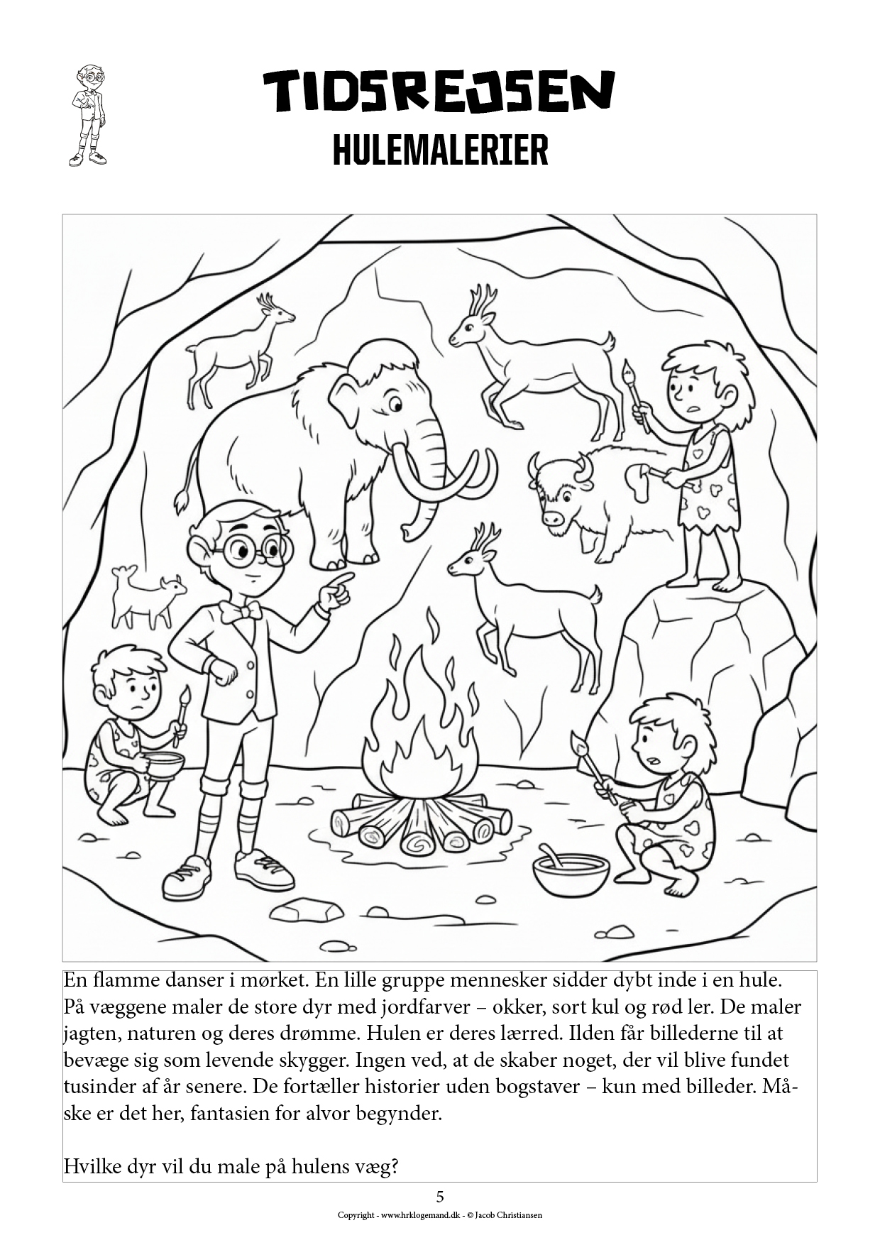 Hr. Klogemands Tidsrejsen - Farv historien #1 - fra ild til måne - LIGHT UDGAVE - Billede 3