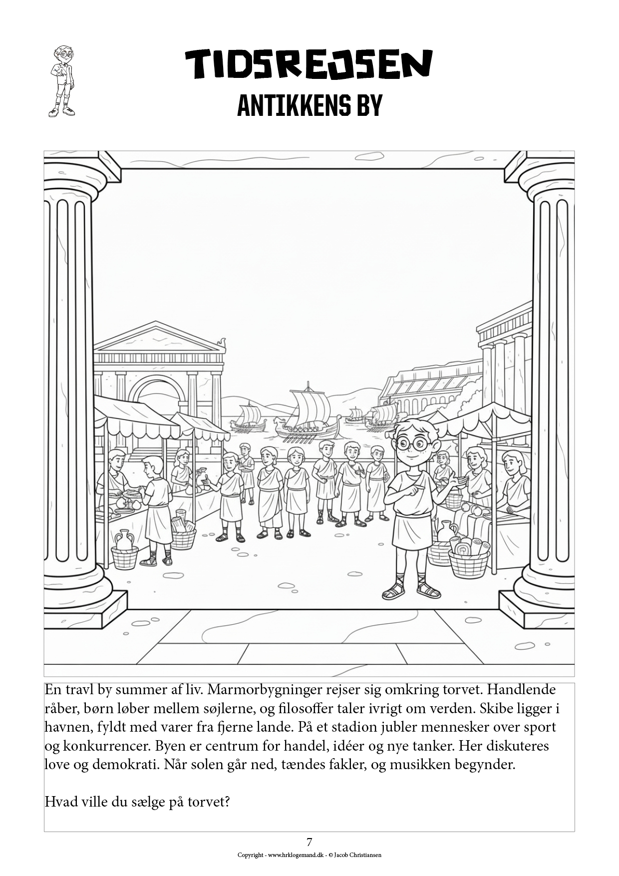 Hr. Klogemands Tidsrejsen - Farv historien #1 - fra ild til måne - LIGHT UDGAVE - Billede 4